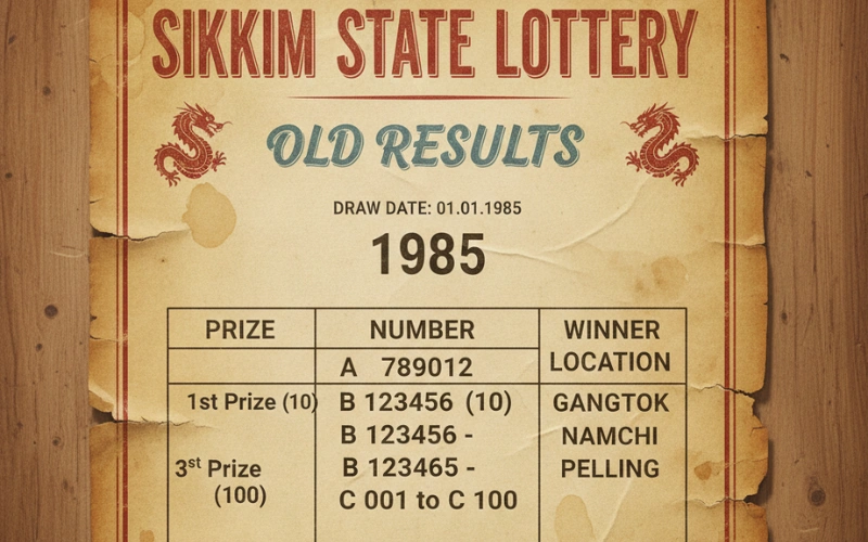 sikkim state lottery old result at Sikkim Game featured image